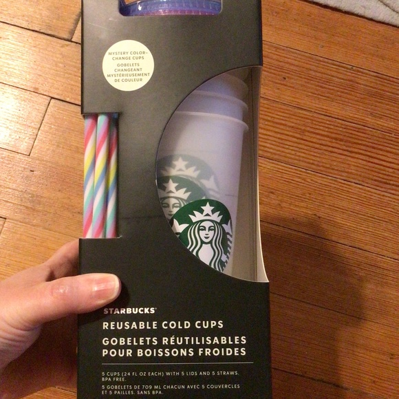 5: 24 OZ. Reusable Color Changing Cold Cups w/Straws - Picture 1 of 4
